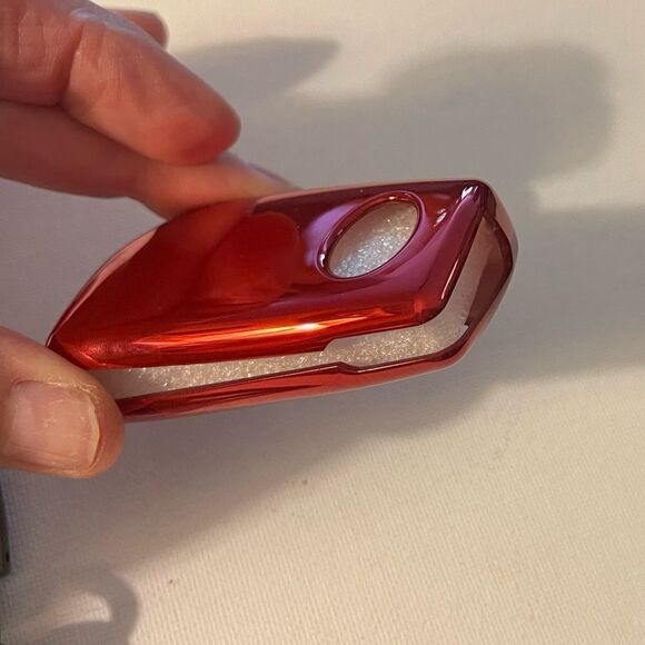 Toyota Logo key fob Keychain in Red leather with Red key fob case NWT - Picture 4 of 10